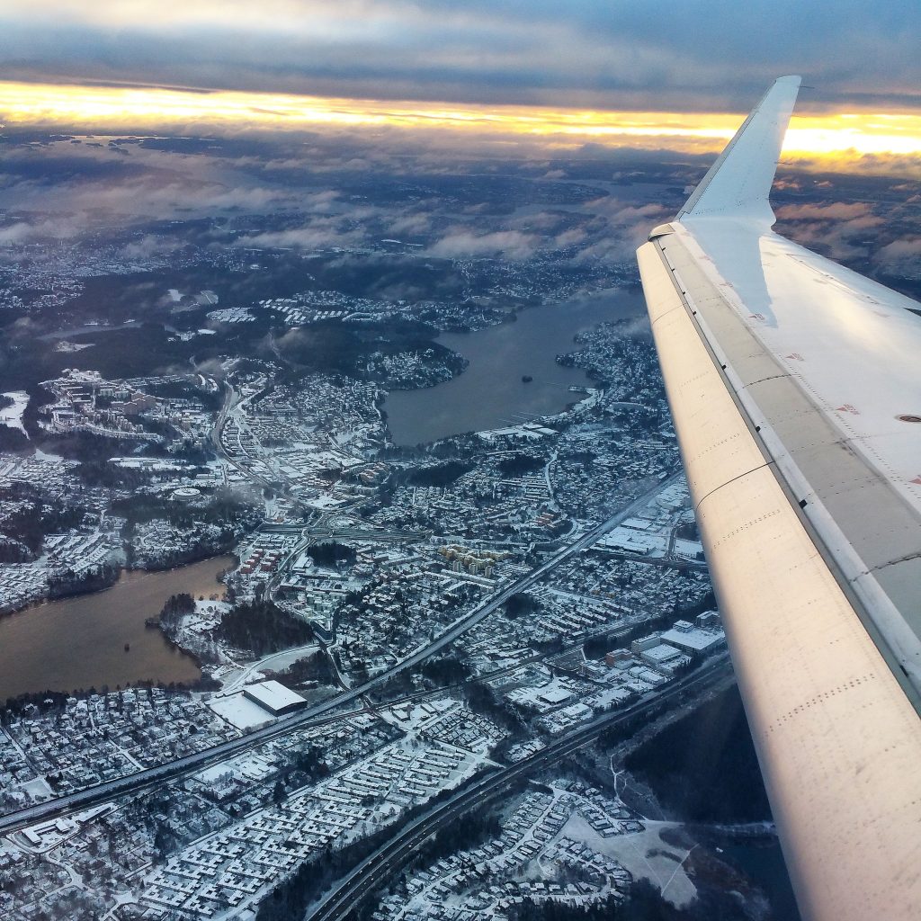 Tragfläche über Stockholm