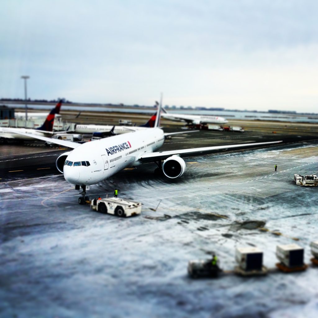 Pushback einer Airfrance Maschine